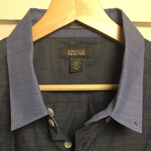 NEW Kenneth Cole Slim Fit Button Up - Picture 1 of 4